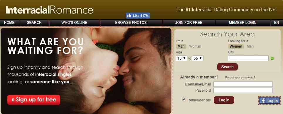 interracial romance homepage